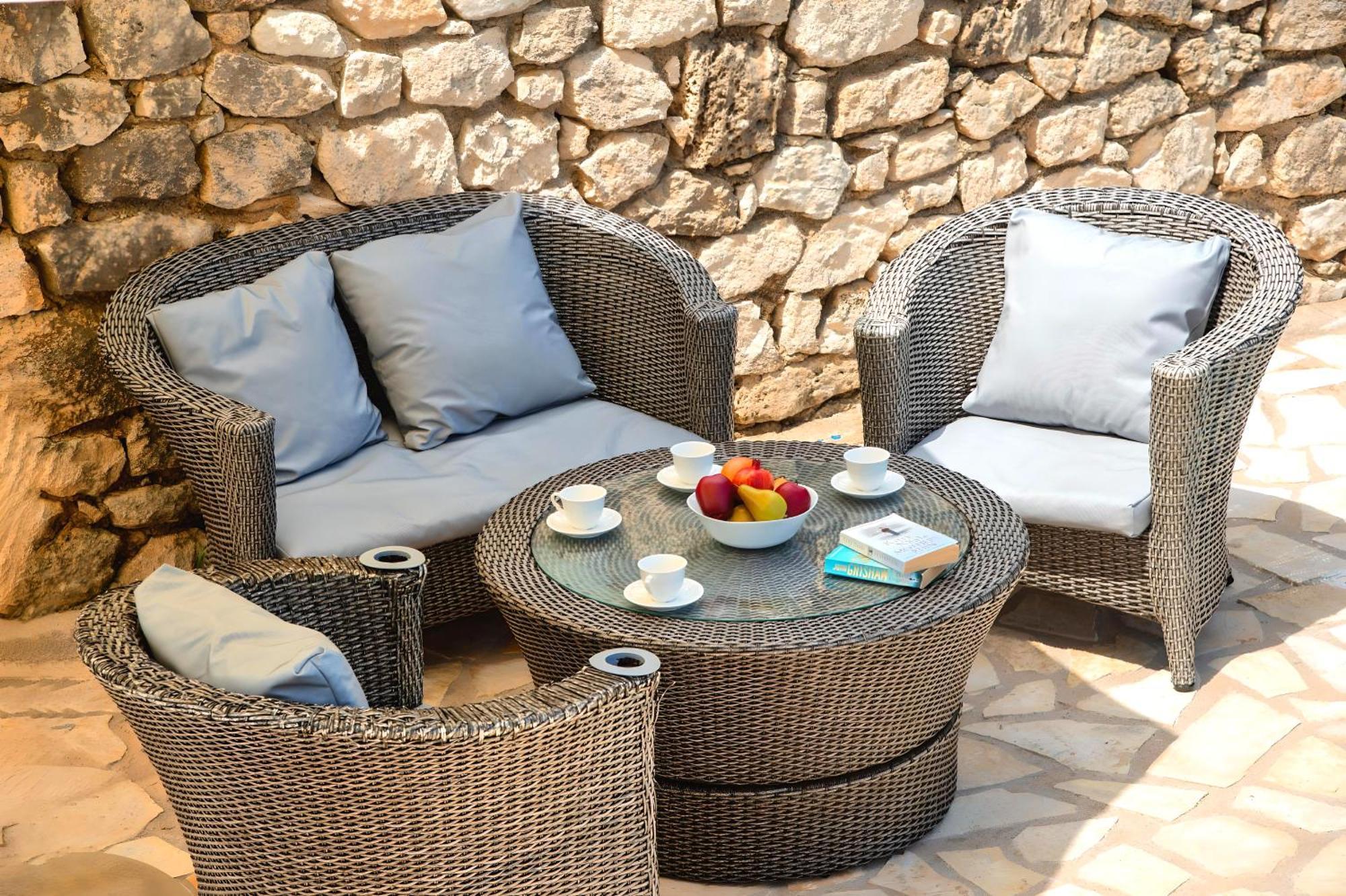Mare Blue Villas Heated Pool Kournás Exterior foto